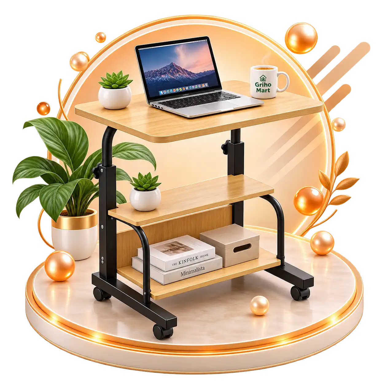 Double layer Adjustable Table